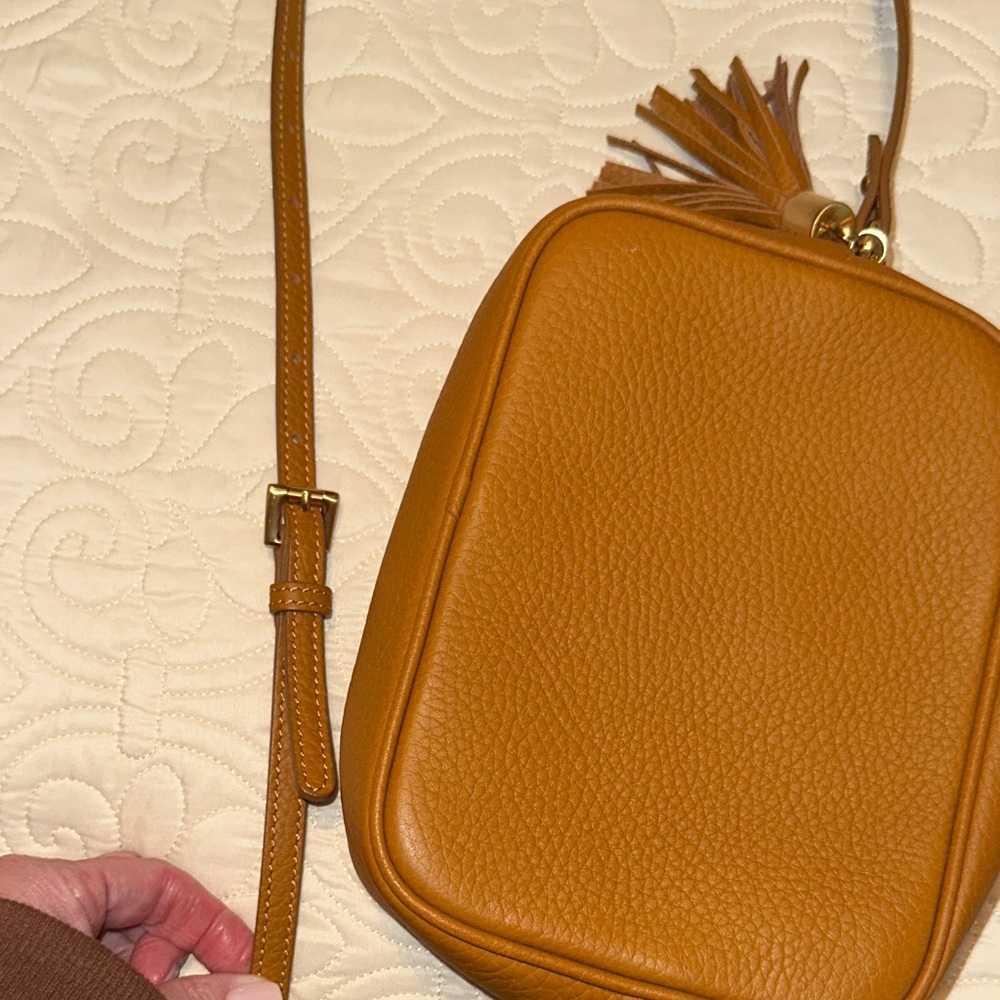 Gigi NY Tan Leather Crossbody Bag - Picture 9 of 9